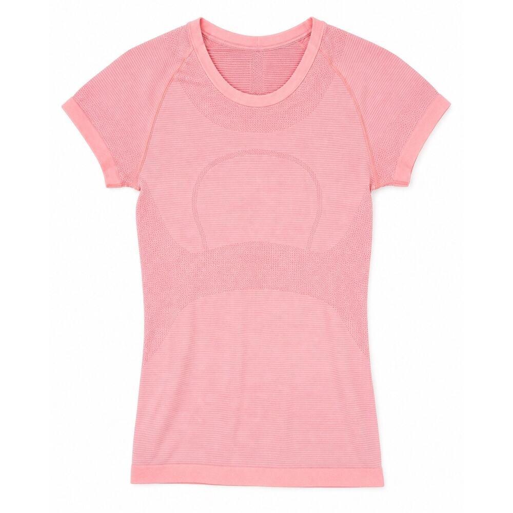 Lululemon Pink Seamless Short Sleeve Athletic Top | Women’s Fitted Workout Tee 4